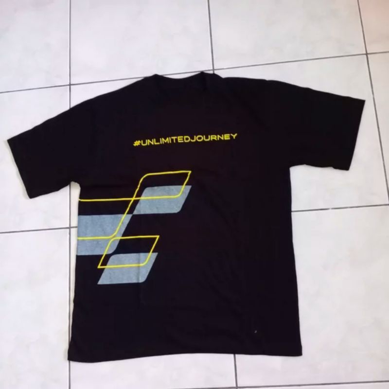 Baju Kaos Mekanik Hitam Unlimited Journey Dunlop tire size L