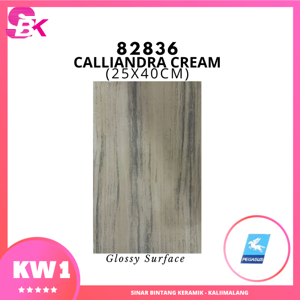 Keramik Dinding 25x40 Calliandra Cream