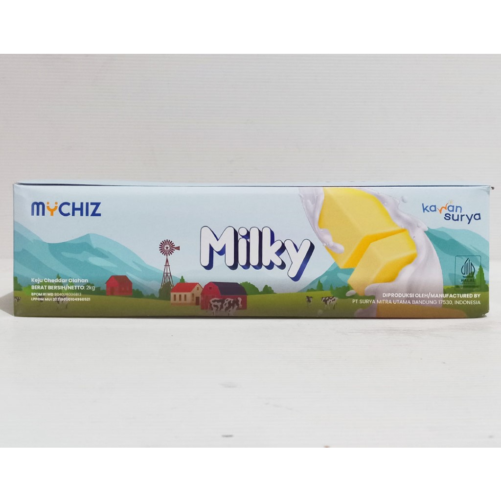 

MYCHIZ CHEDDAR MILKY BLOK 2KG X 1, MUDAH DI PARUT DAN ENAK