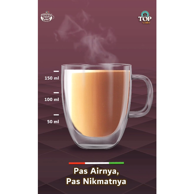 

Top Kopi Coffee Cappuccino Delizioso [25g /6+3 Bonus Sachet/ Renceng]