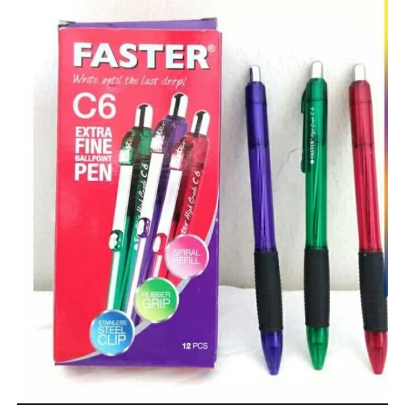 

Pen Faster C6 cetek (1pak/12pcs)