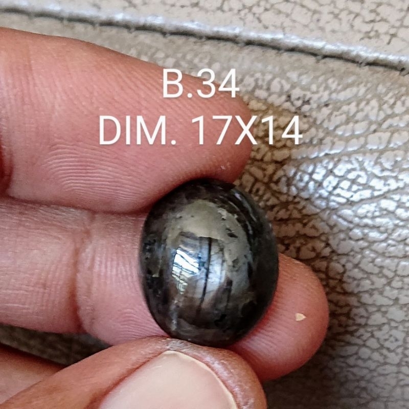 BATU PERMATA BLACK SAFIR SAPPHIRE STAR BANGSING THAILAND