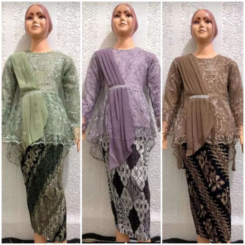 SET KEBAYA MODERN BAJU KONDANGAN ANAK PEREMPUAN AURORA SLENDANG KEBAYA WISUDA KARTINIAN DAN KARNAVAL