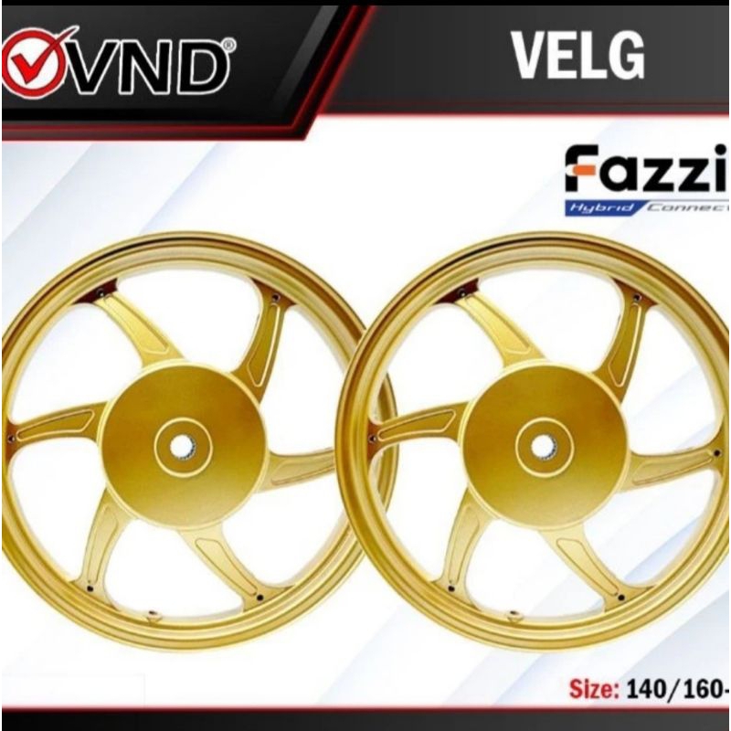 velg VND six star yamaha fazzio 125 ukuran 140/160-14