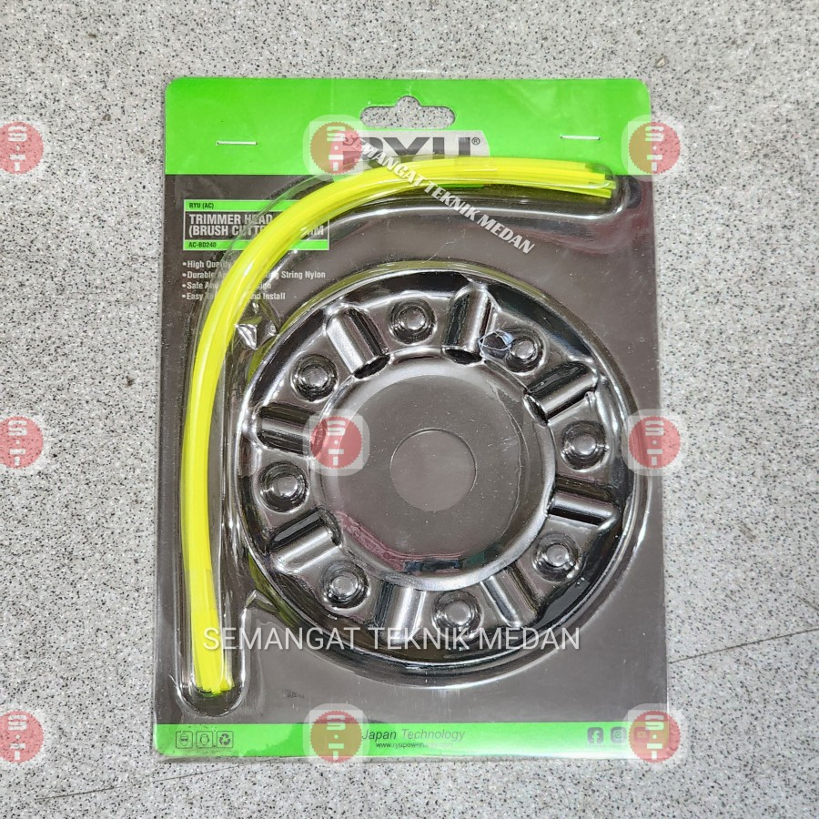 KEPALA BENANG NILON NYLON POTONG BABAT PANGKAS SENAR RUMPUT SET RYU