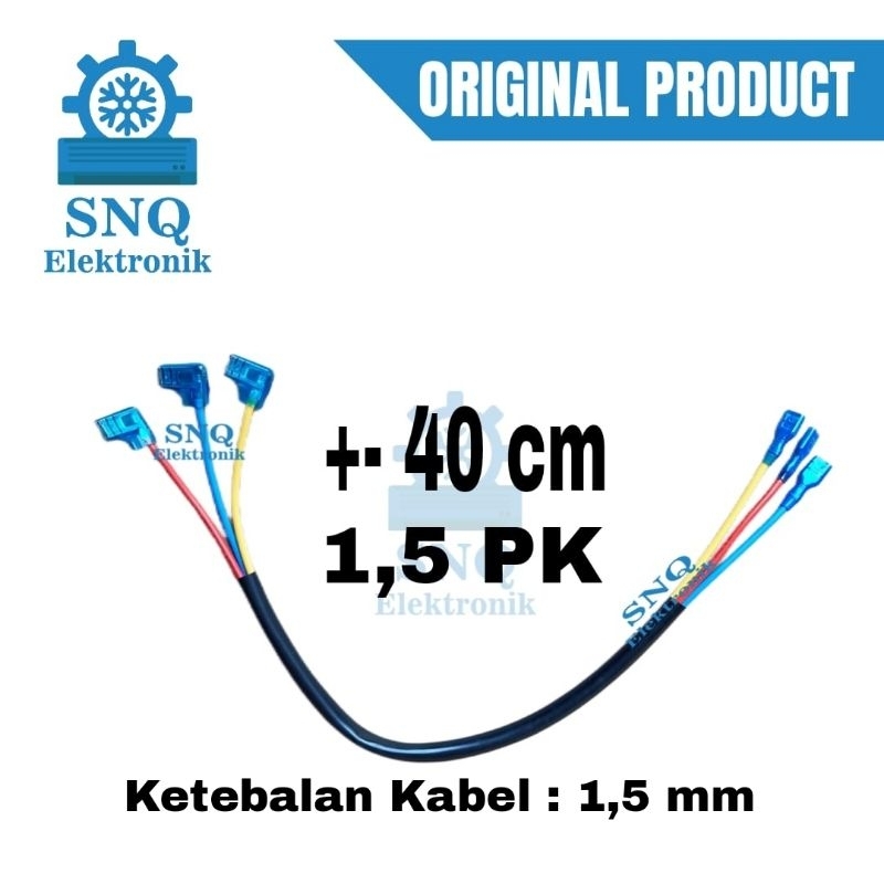 Kabel kompresor AC 1,5 PK panjang 40 cm 450/750 VAC - Soket kabel kompresor AC 1,5PK panjang 40cm