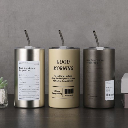 	 Tumblr Style Americano / Mug gelas Tumblr Stainless Steel Ice Coffe 600 ML	