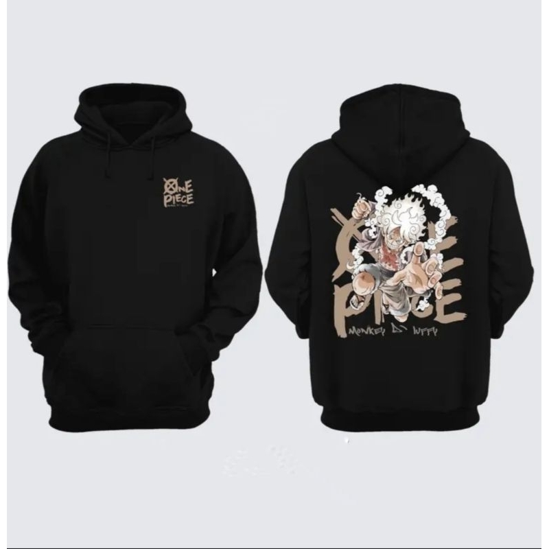 Jaket Hoodie Anime One Piece Luffy Gear 5