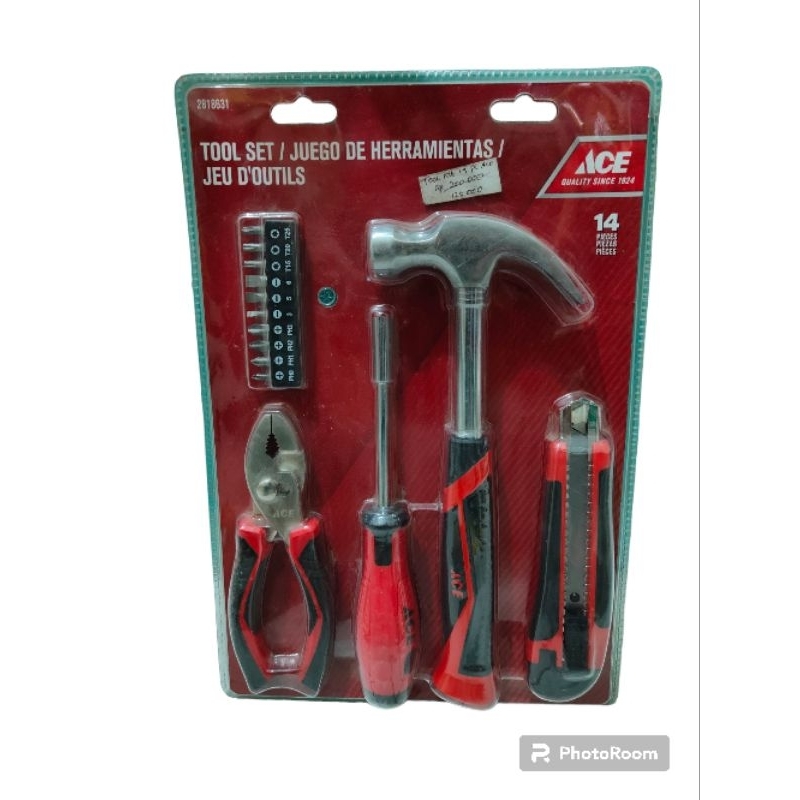 tool set 14 biji ace hardware promo besar