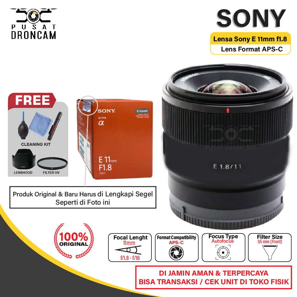 Sony E 11mm f1.8 APSC Lens Sony 11 mm f/1.8 Original Resmi