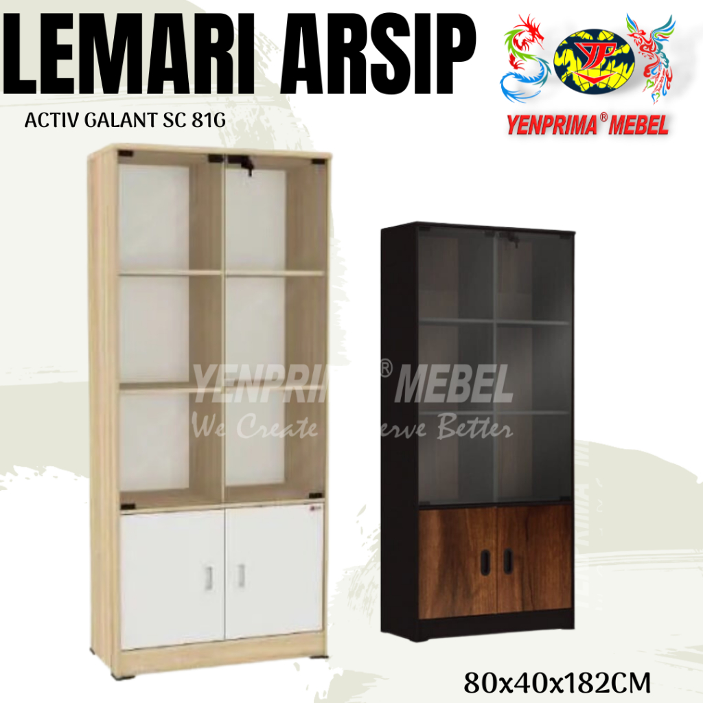 [YENPRIMA] Lemari Arsip Activ Galant SC 81G/Rak Buku/Rak Serbaguna/Minimalis