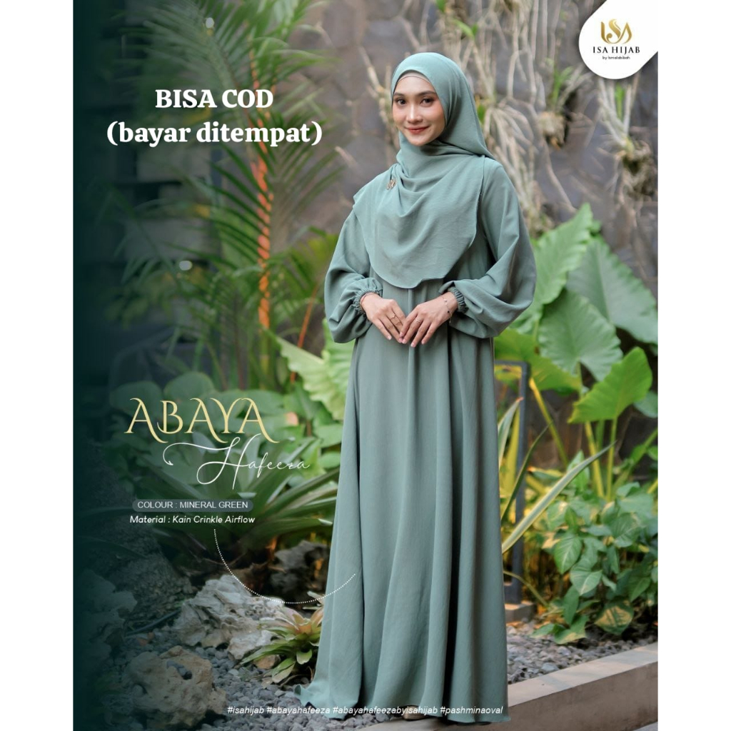 Isa Hijab Abaya Hafeeza Gamis Dewasa Terbaru