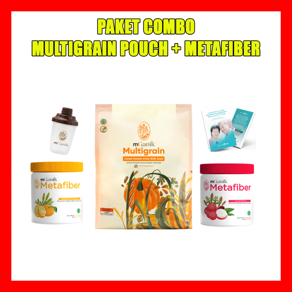 (BISA COD) MGanik Multigrain Pouch 60 SACHET dan MGanik Metafiber Obat Diabetes
