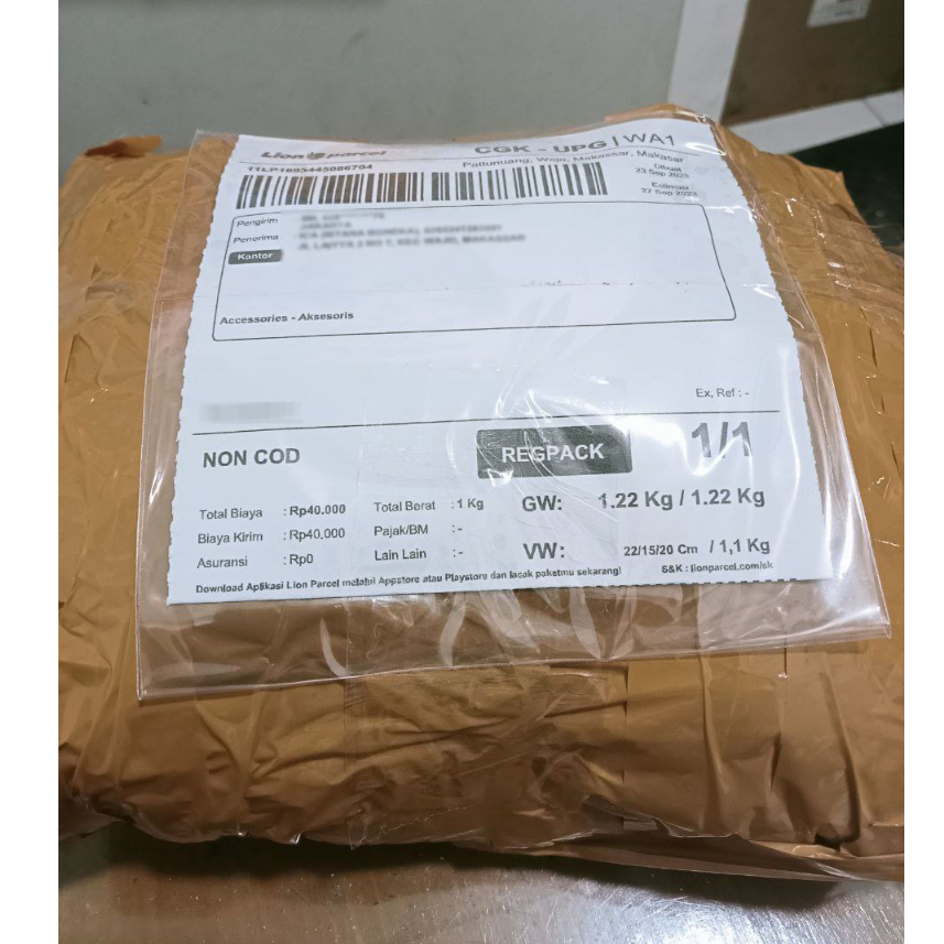 

Plastik Resi Connote Ekspedisi, Plastik Kaca, Plastik Souvenir 12x20, 1 kilogram