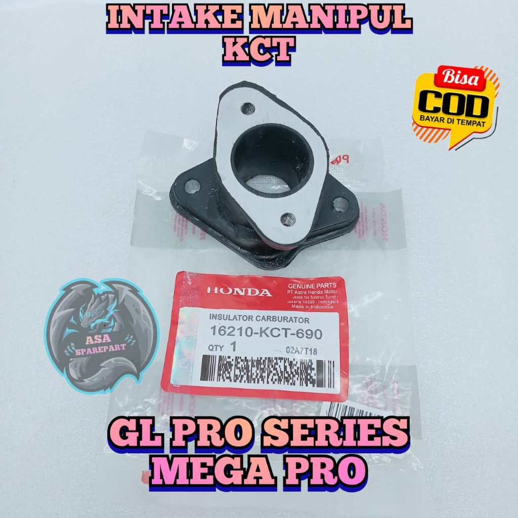 Intake Manipol KCT Motor Honda GL PRO Neotech , Megapro Hiu , Mega Pro Primus Advance MP Intek Manip