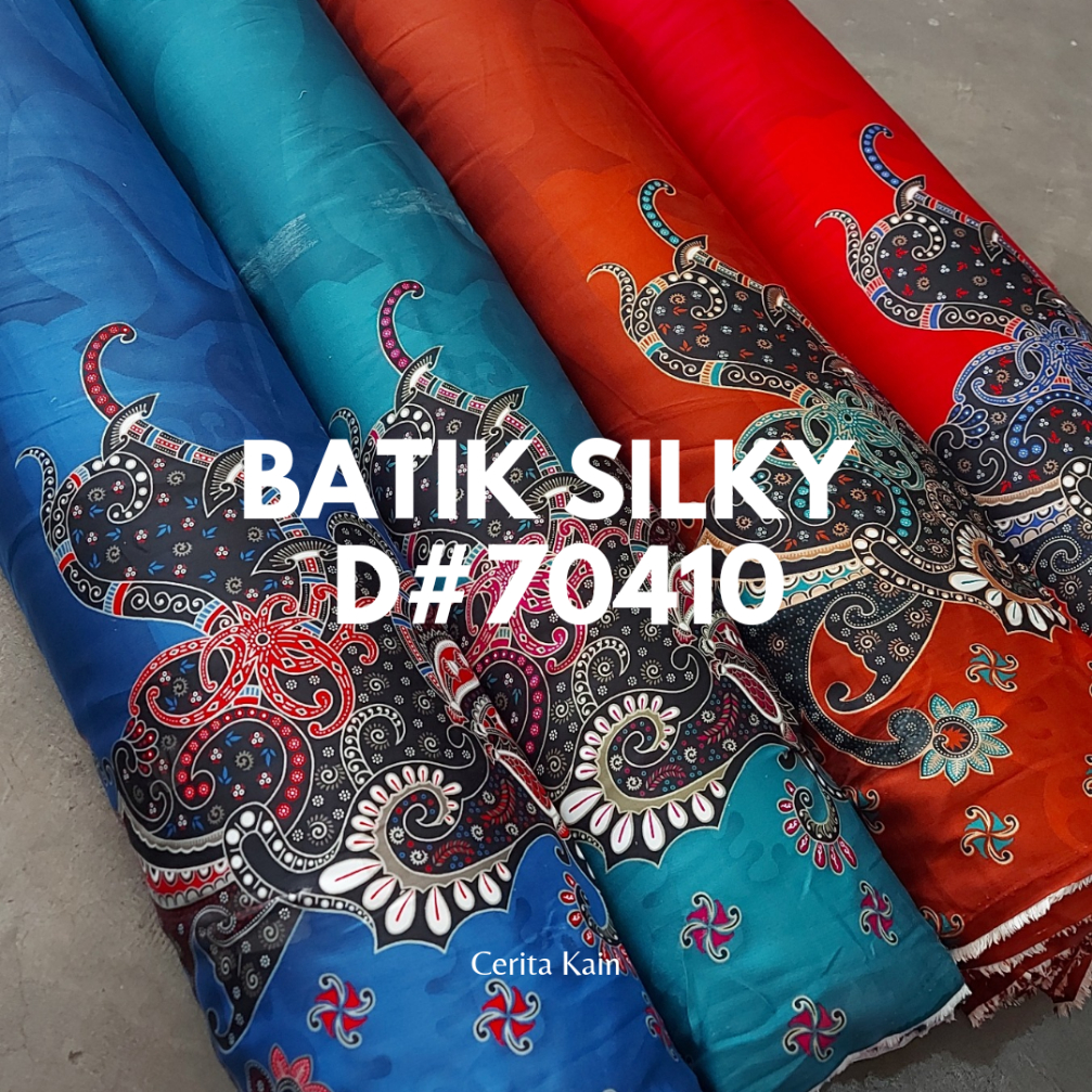 ECERAN 1 METERl D#70410 BATIK SILK PREMIUM 44" BAHAN BATIK MEWAH PREMIUM