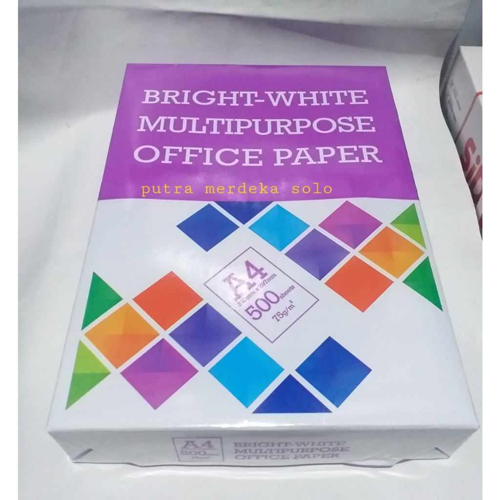 

KERTAS HVS BMO A4 75 GRAM BRIGHT WHITE MULTI OFFICE PAPER