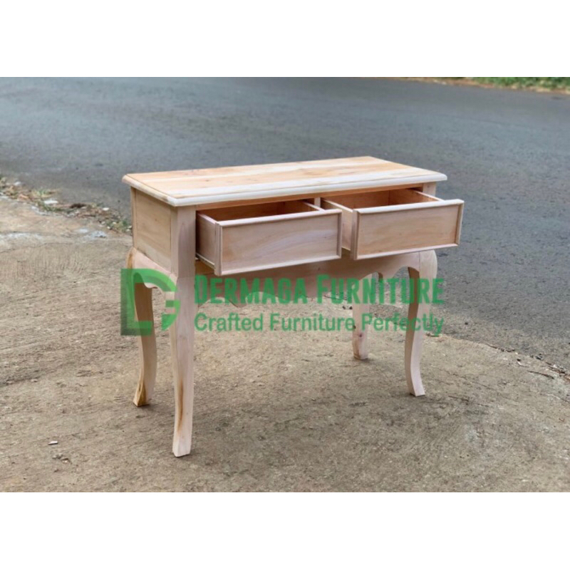 MEJA KOSUL LIS LACI 2 KAYU MAHONI MEJA KONSUL MEJA DINDING DEKORASI RUANG TAMU DEKORASI TEMPAT TIDUR