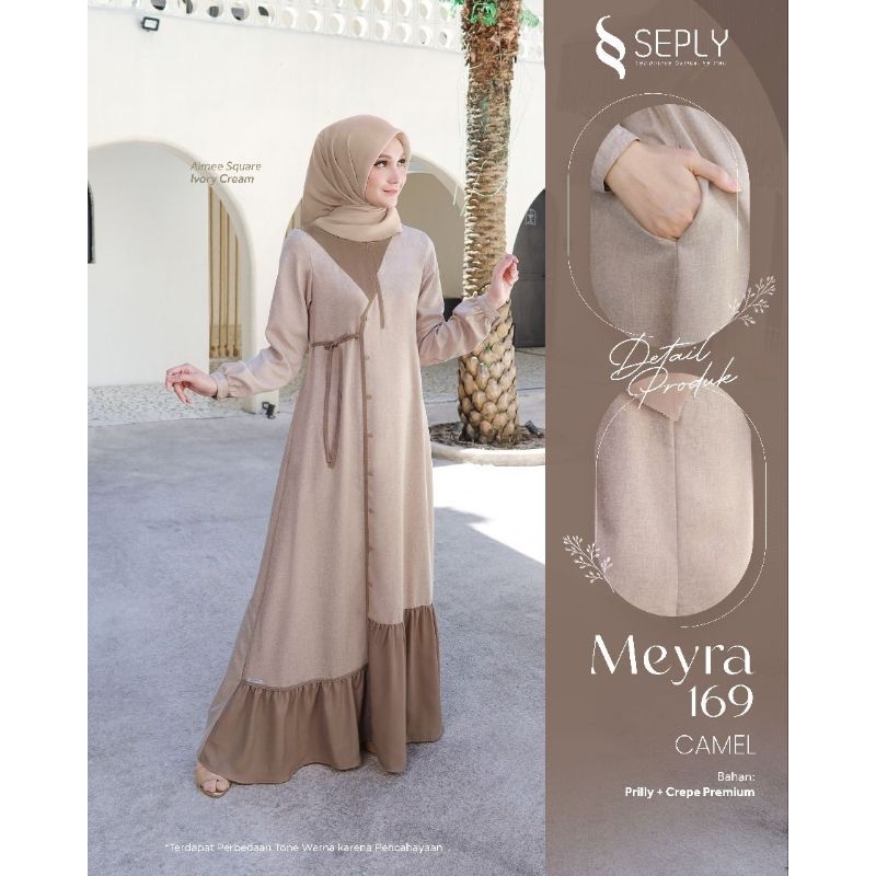 GAMIS MUSLIMAH MEYRA 169 BEIGE dan CAMEL