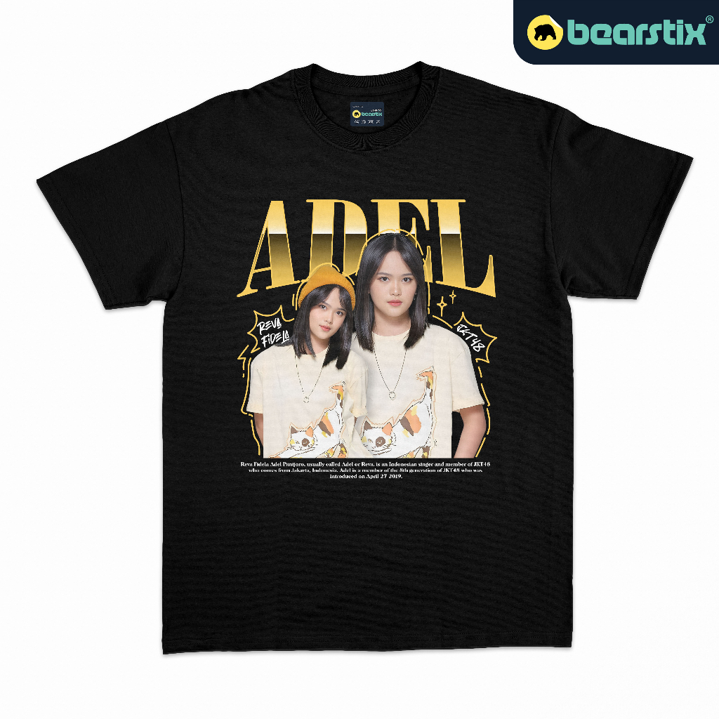 BEARSTIX - Tshirt Adel JKT48 - Kaos Reva Fidela - Baju Wota - Tshirt JKT48 Streetwear - Kaos Oshi