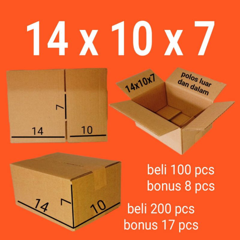

Kardus Packing Karton Box Polos Ukuran 14x10x7