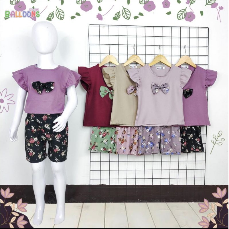 Baju Anak Perempuan  | Setelan Anak Perempuan Nona Set  2-7Tahun