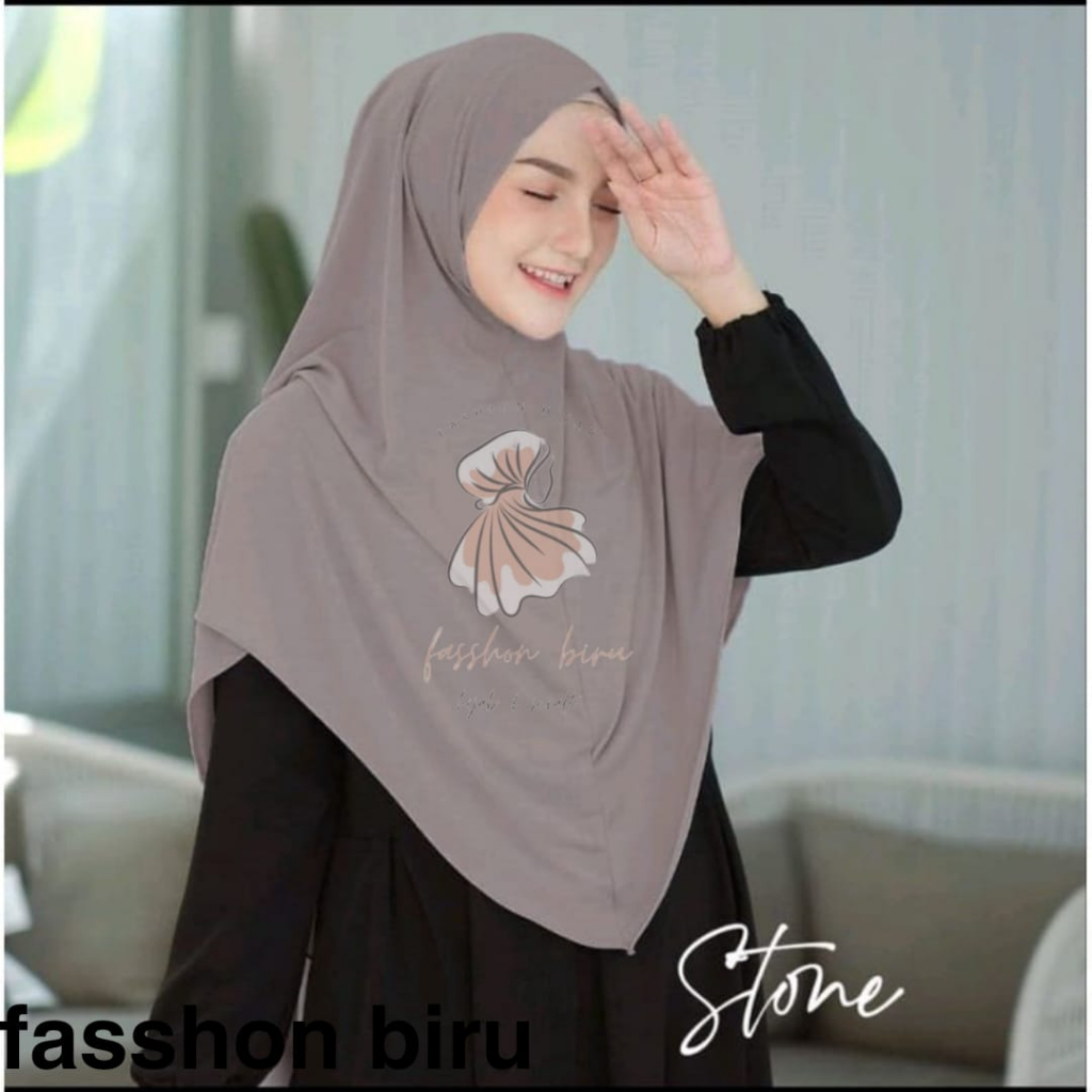 JILBAB SEGITIGA INSTAN JERSEY | HIJAB SEGITIGA INSTAN JERSEY | KERURDUNG SEGITIGA INSTAN JERSEY PREM