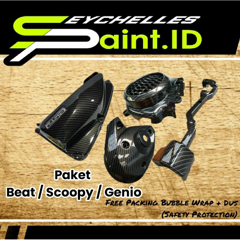 Paket Carbon Scoopy Genio Beat Non Keyless Motif Kevlar