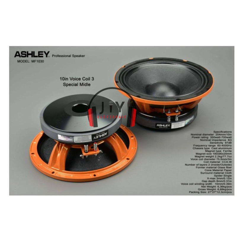 Speaker Ashley 10 inch MF1030 MF 1030 MF-1030 Special Middle