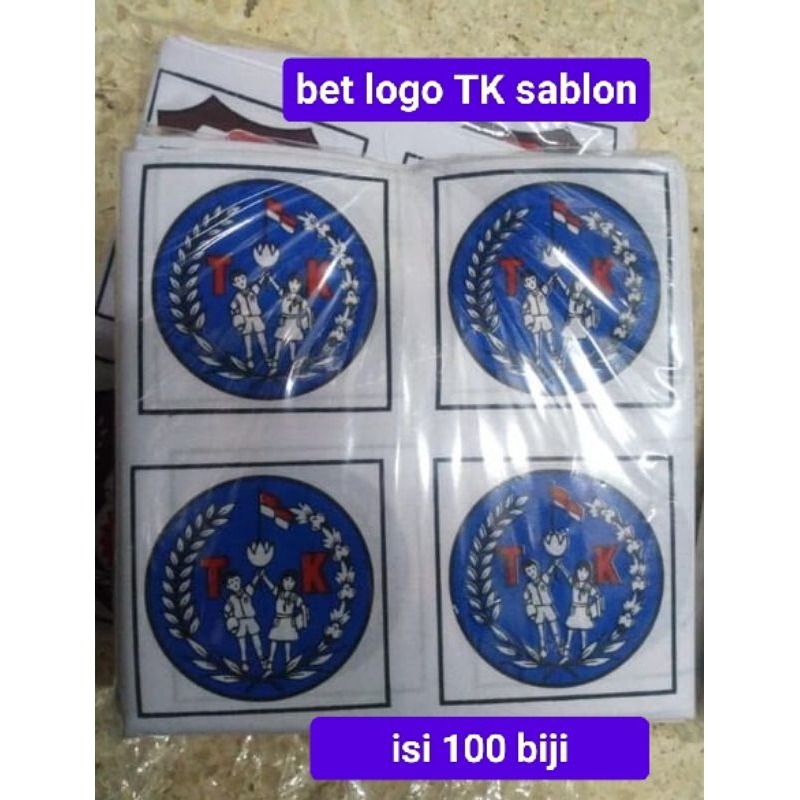 BET LOGO,BET SAKU SERAGAM SEKOLAH TK SABLON,ISI 100 BIJI