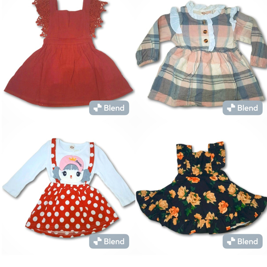 [IMPORT] Dress Anak Bayi Perempuan Tanpa Lengan / Dress Anak Bayi Perempuan Lengan Panjang / Baju An