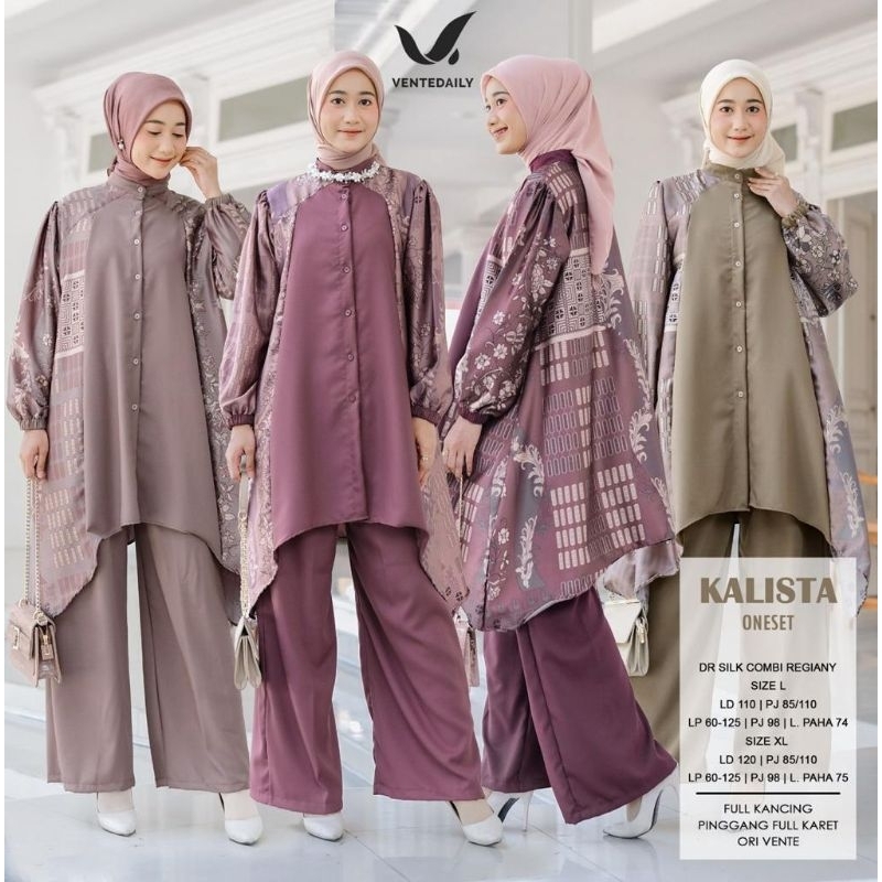 KALISTA ONESET // SETELAN BAJU WANITA MUSLIM // SETELAN BAJU WANITA VIRAL // DIOR SILK COMBI REGIANY