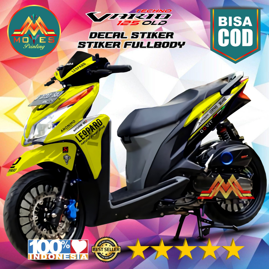 Decal stiker full body - decal stiker motor vario 125 old stiker motor vario 125 old motif leopard