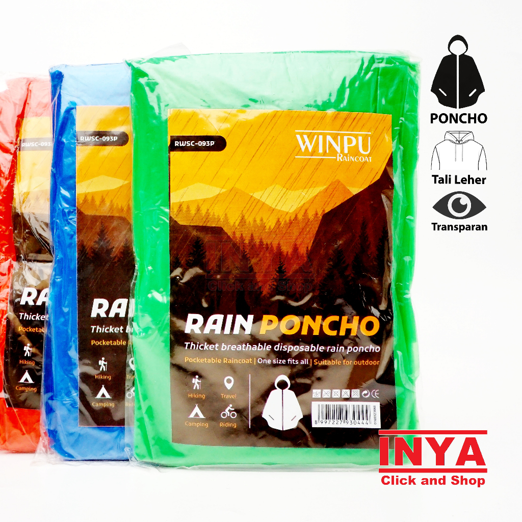Jas Hujan Poncho Winpu - Poncho Raincoat