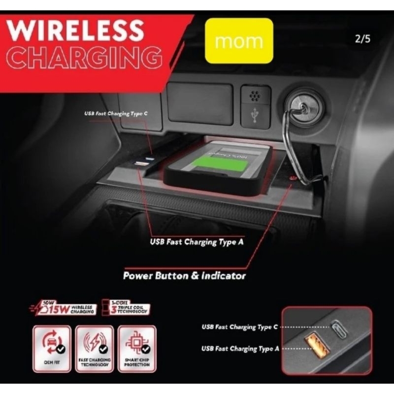 Promo Wireless Charging Hp Otoproject Xpander / Xpander Cross 2021-2023 Termurah