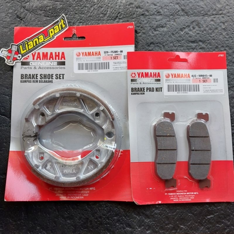 Kampas rem depan belakng jupiter z burhan Nouvo z/lele