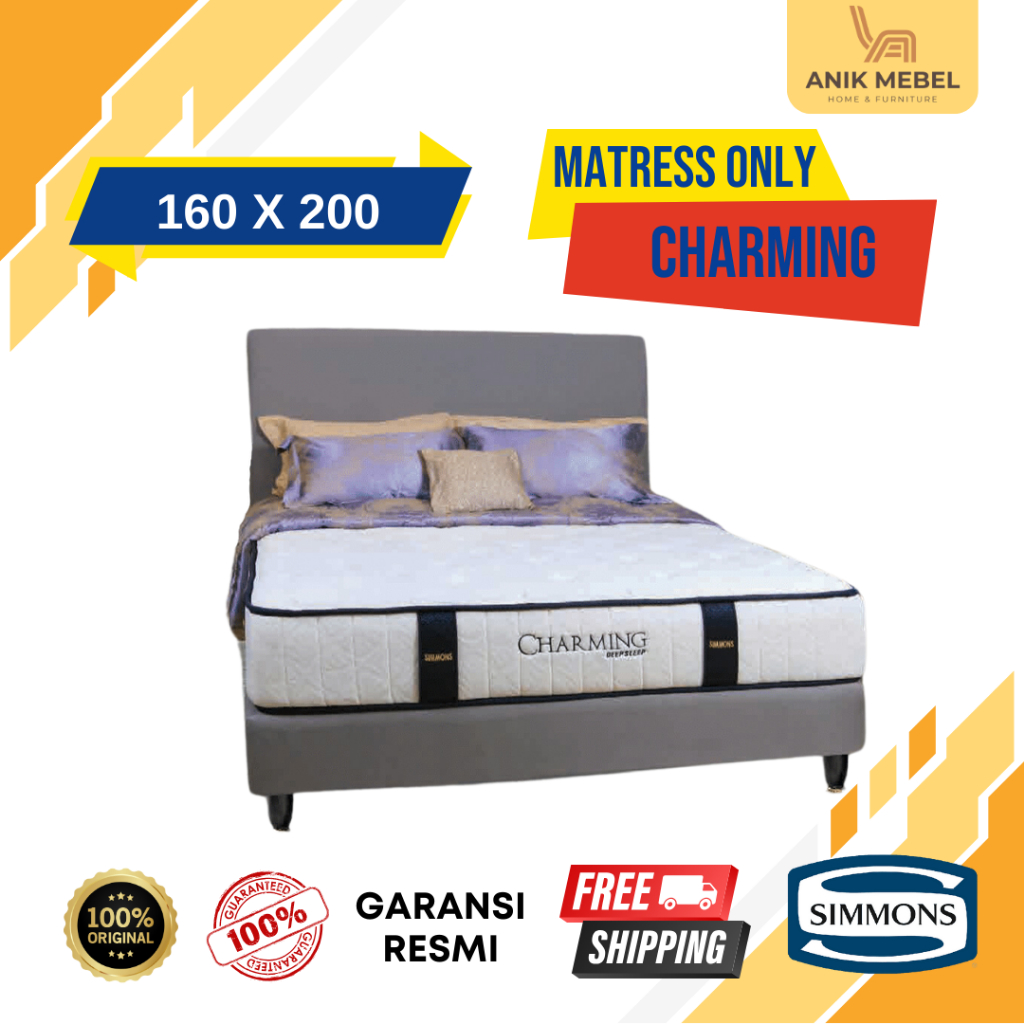 Springbed Simmons Charming 160 X 200 Garansi resmi