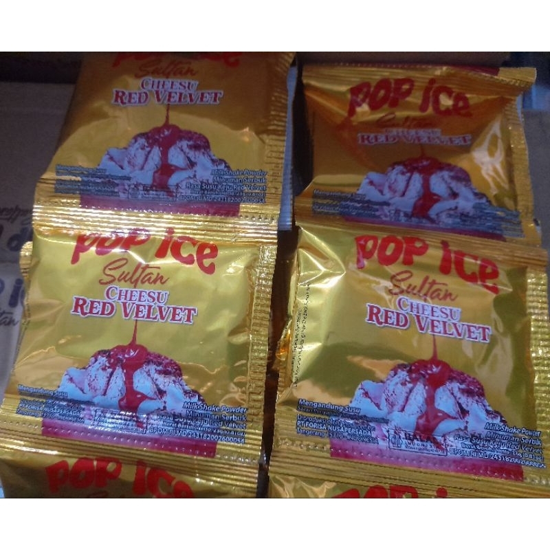 Pop Ice Sultan Terbaru Red Velvet dan Cookies Cream
