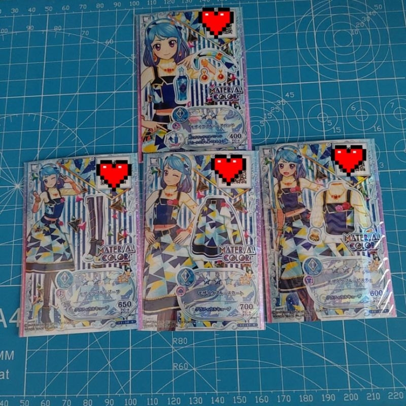 (SET)KARTU AIKATSU JEPANG SET RARE AIKATSU FRIENDS MIO MINATO MATERIAL COLOR SER CARD