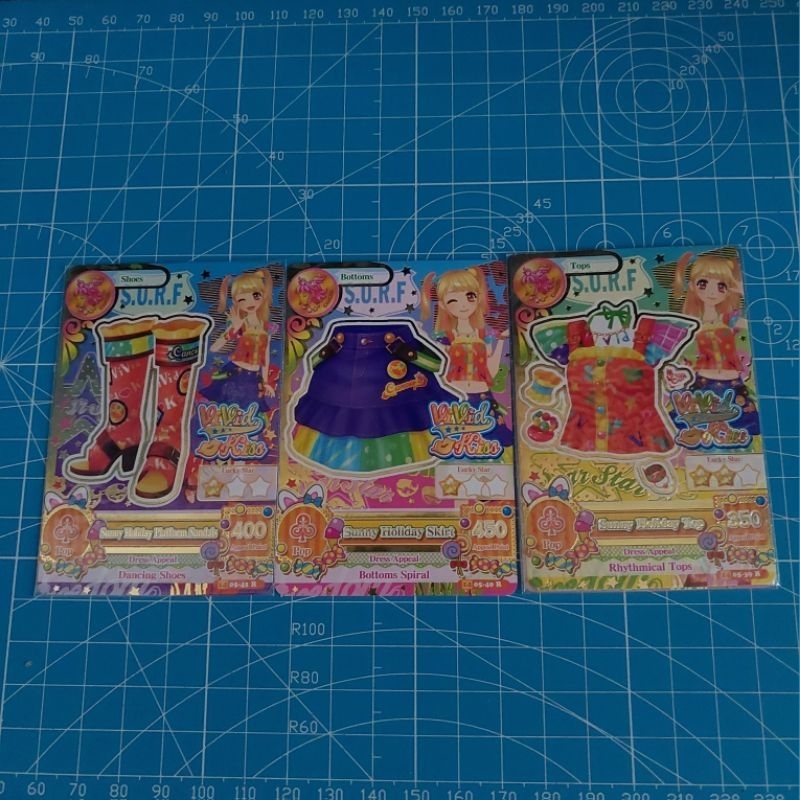 (SET) KARTU AIKATSU CARD RARE MIKURU NATSUKI VIVID KISS ZODIAK CANCER SUNNY HOLIDAY SET CARD RARE