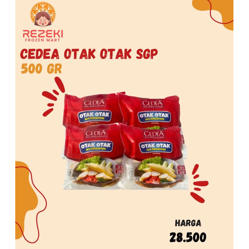 

Cedea Otak Otak Singapore 500 Gr | Otak Otak Ikan Isi 5 Pcs | Frozen Food Murah