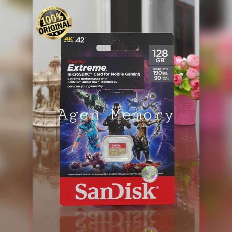 Memory Card MicroSD Micro SD Sandisk extreme 128GB 128 GB A2
