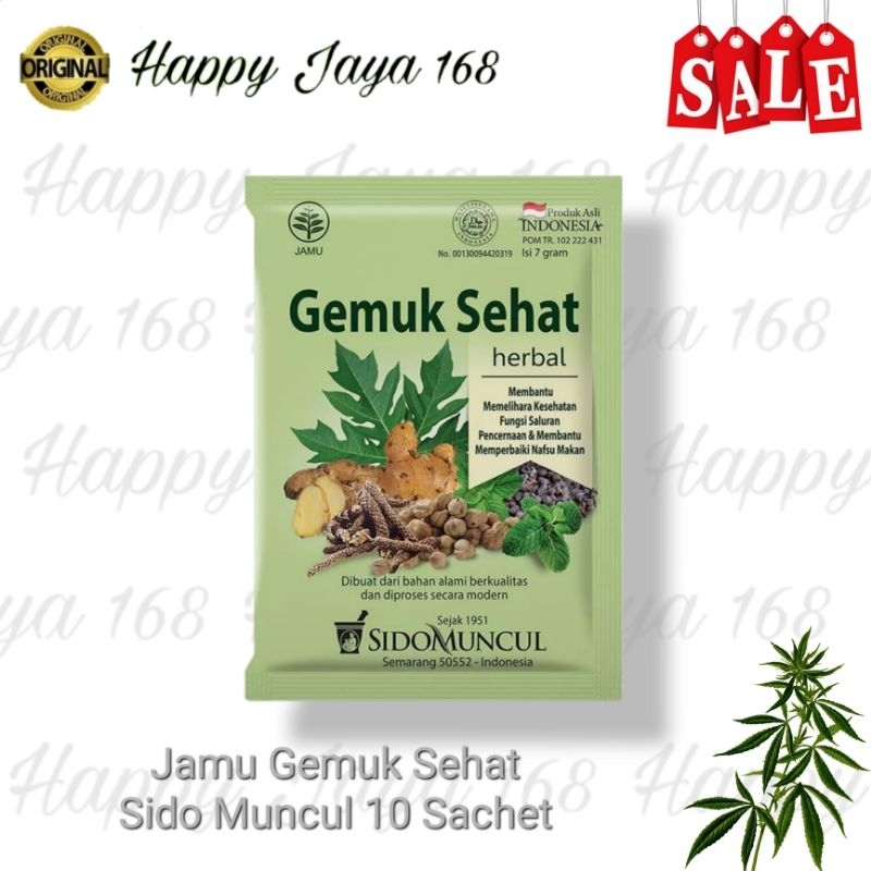 

Jamu Gemuk Sehat Sido Muncul 10 Sachet