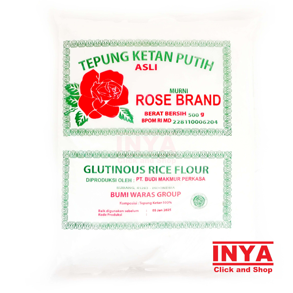 

Tepung Ketan Putih Murni Rose Brand 500gr - Glutinous Rice Flour