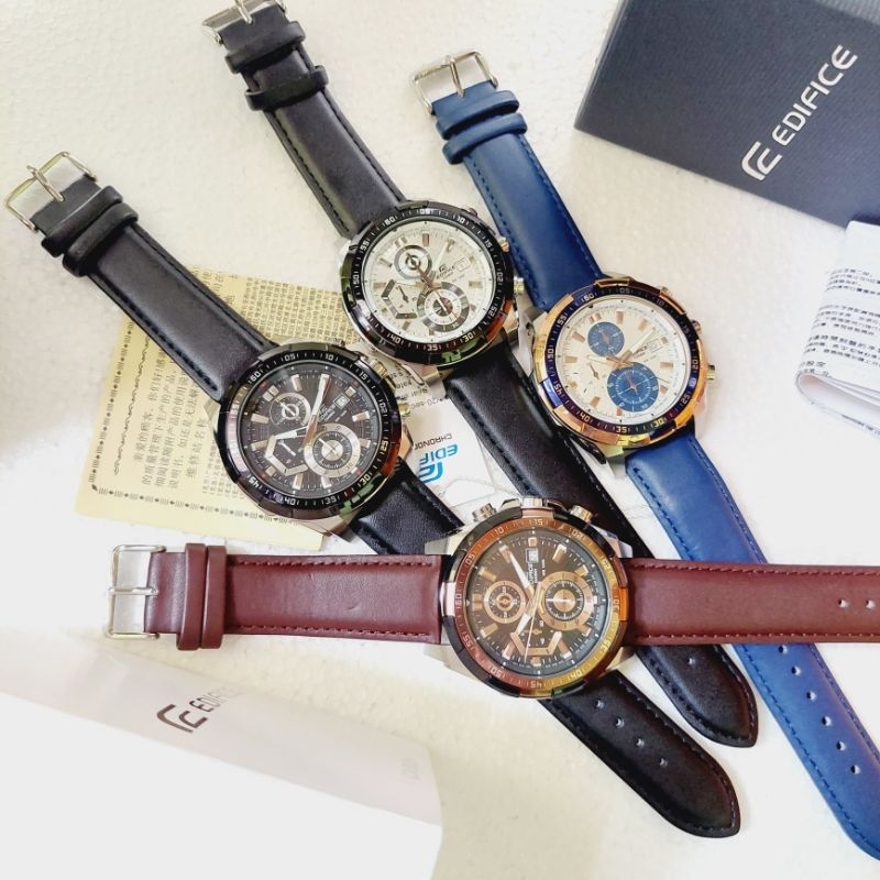 Jam Tangan Pria EFR539L Chronograph Aktif Original