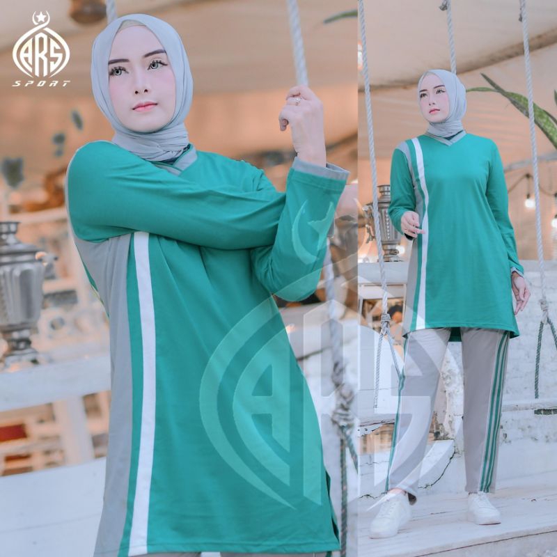 Setelan Olahraga Muslimah Tunik/Setelan Muslimah/Setelan Olahraga Muslimah