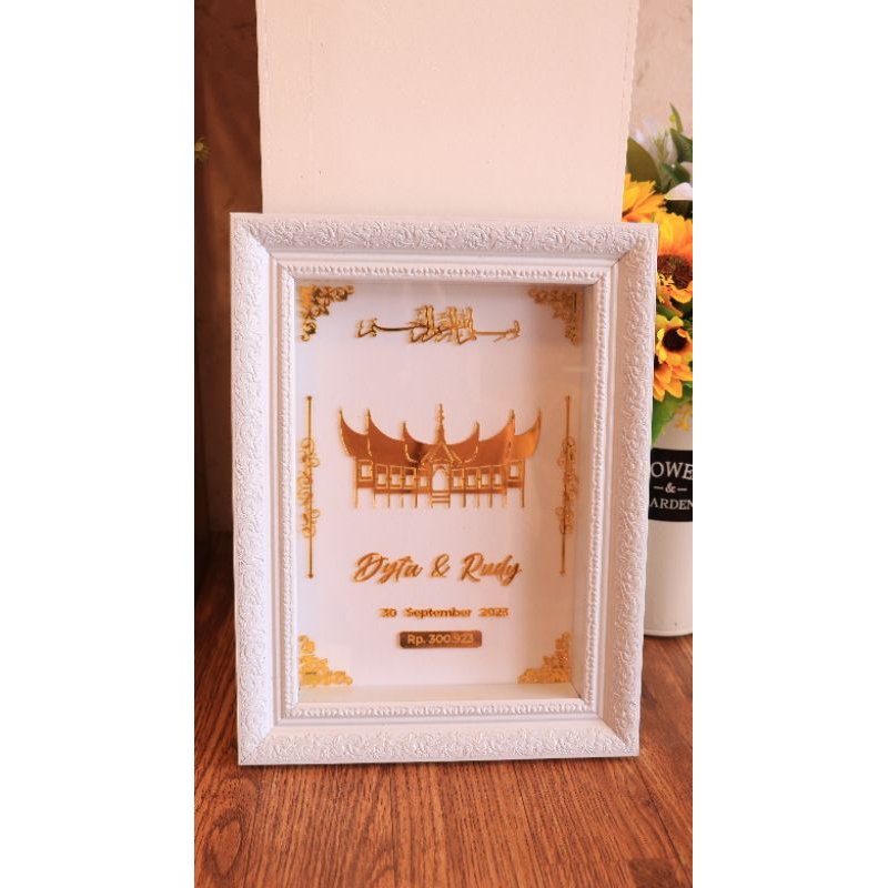 mahar akrilik mahar custom mahar rumah gadang mahar frame murah