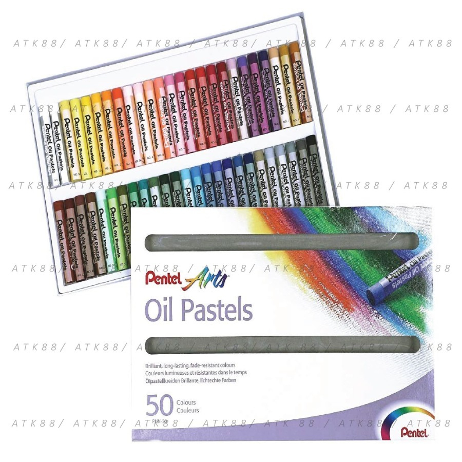 

Crayon/ Oil Pastel Pentel 50 Warna