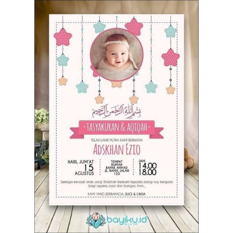 kartu tasyakuran , Punjungan dan aqiqah