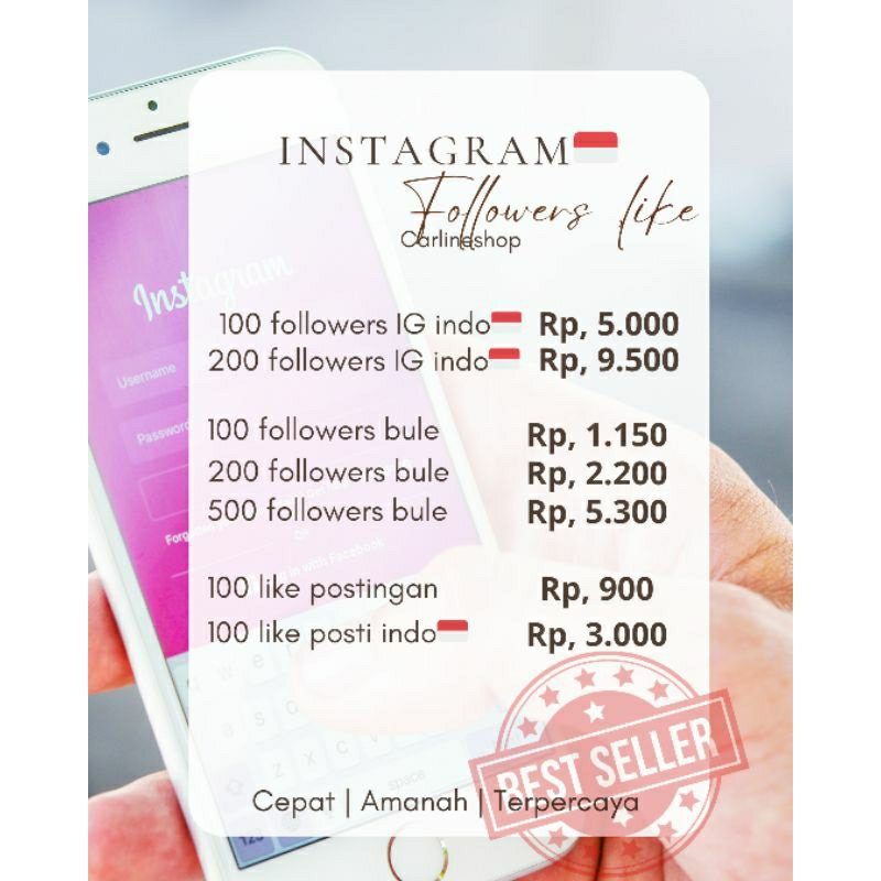 Follower INSTAGRAM Indonesia🇮🇩 Like, View Reels Termurah